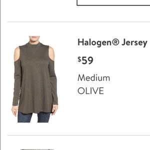 Halogen jersey cold shoulder top